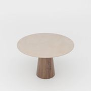 Handcrafted w/ Plaster - Contemporary Textured Dining Table “Cone”- Round 120