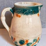 Antique dragonfly slip pitcher