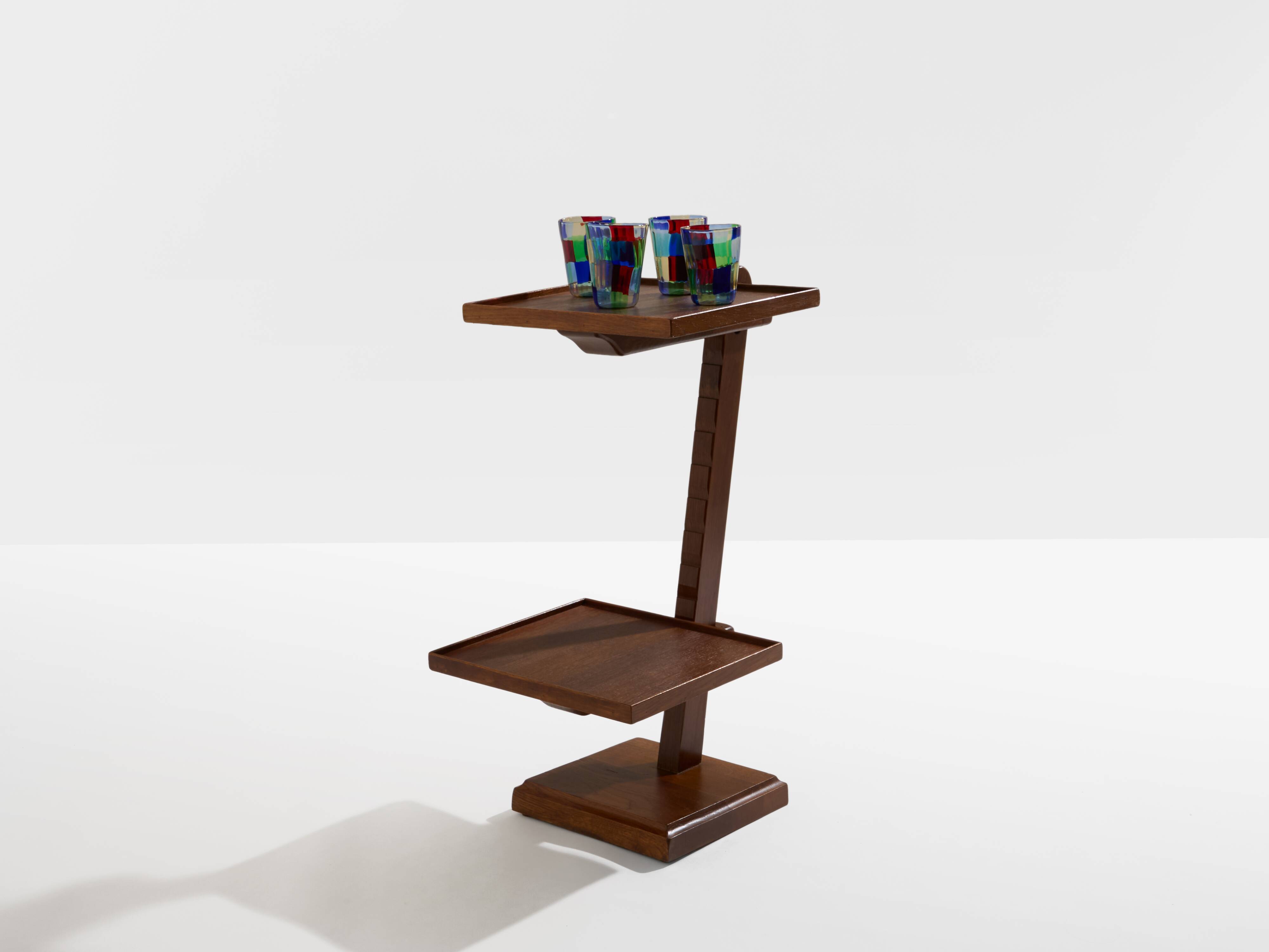Art Deco side table, stained oak, 1940.
