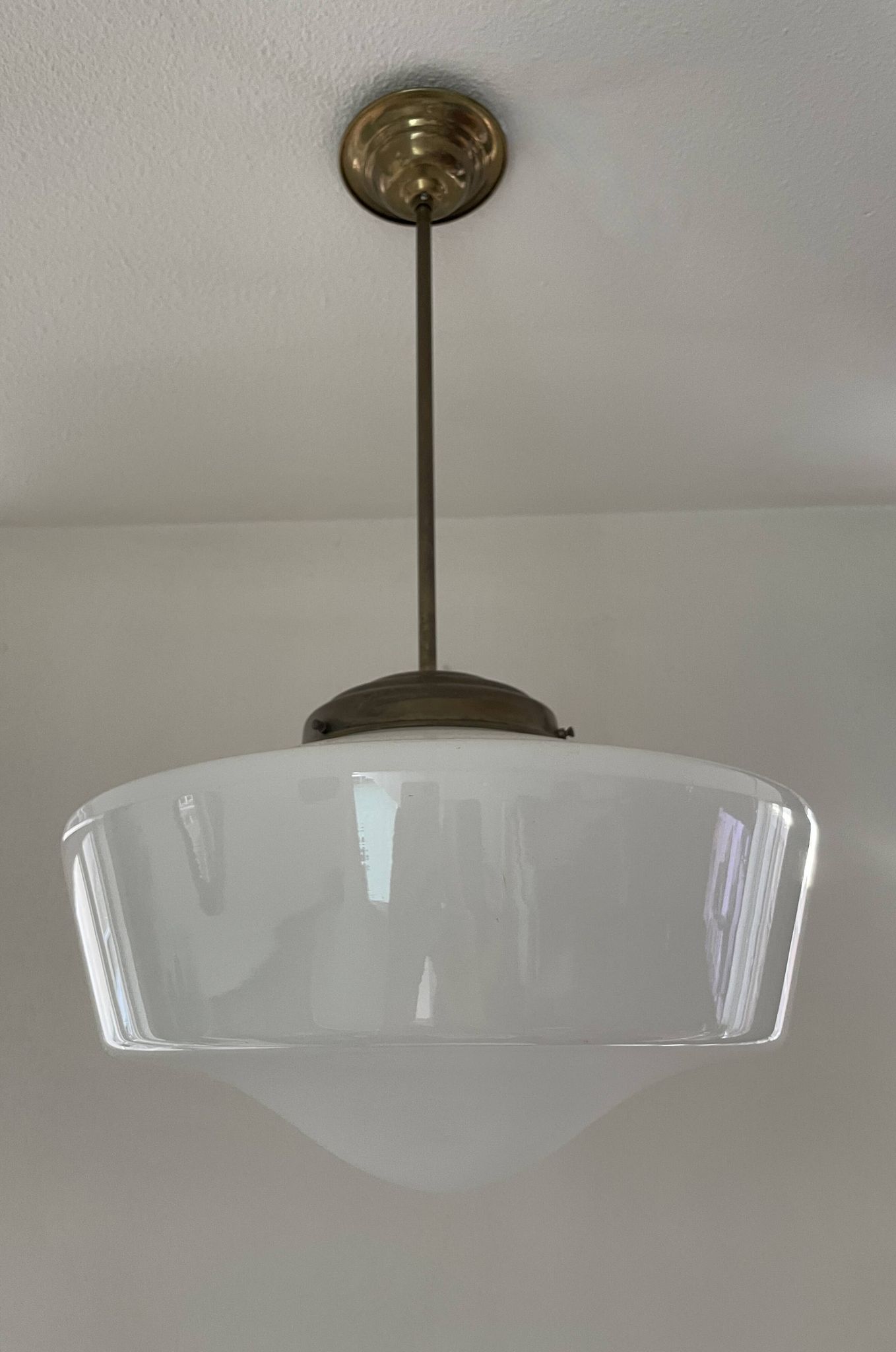 Suspension opale blanche par Gispen