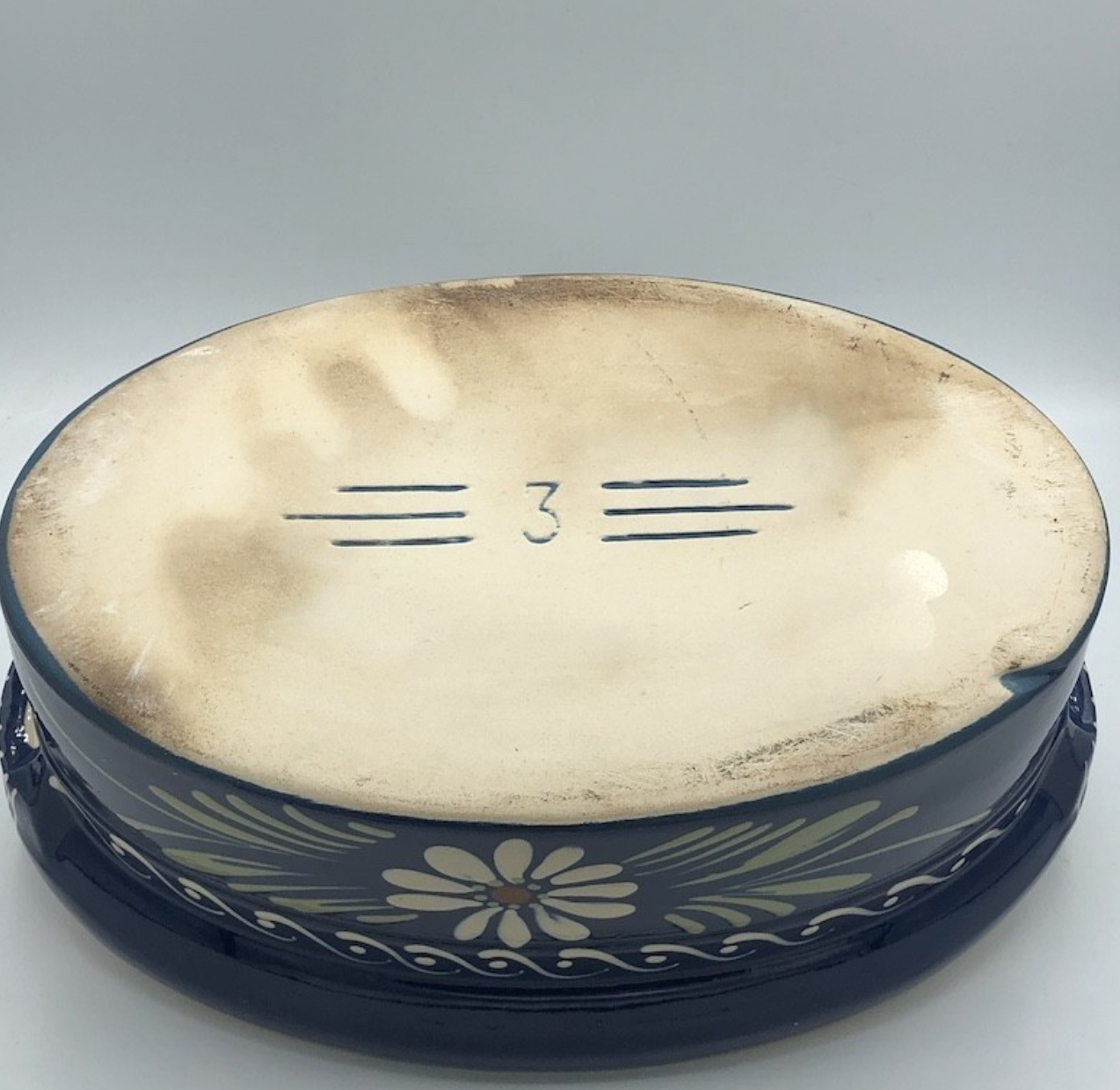 Terrine oval alsace Baeckeoffe blue