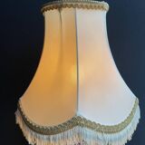 Old Asian vase mounted as a lamp with pagoda lampshade