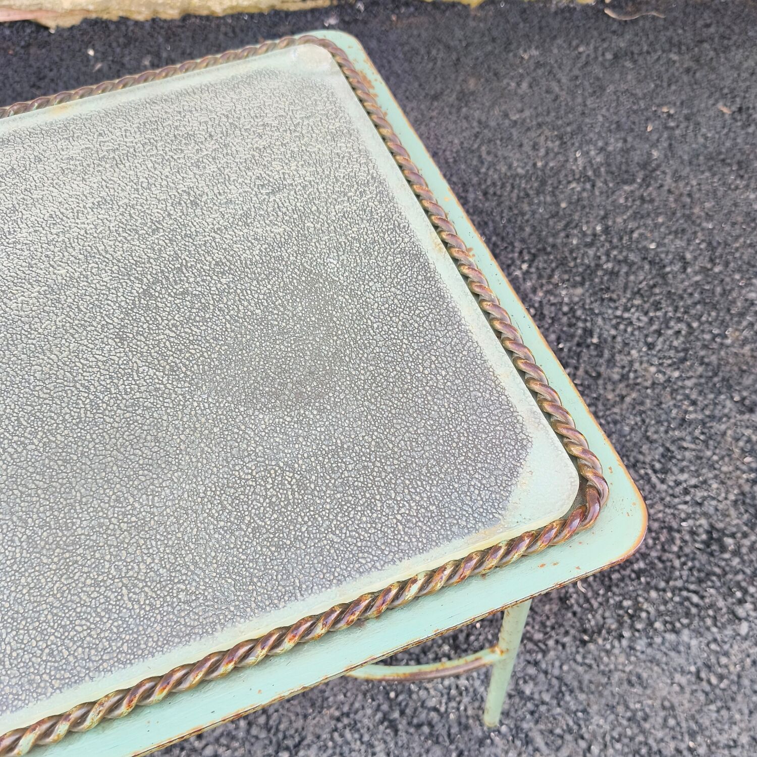 Glass and metal coffee table, Neoclassical/Art Deco