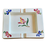 Cendrier en faïence de Digoin modèle Fleurs
