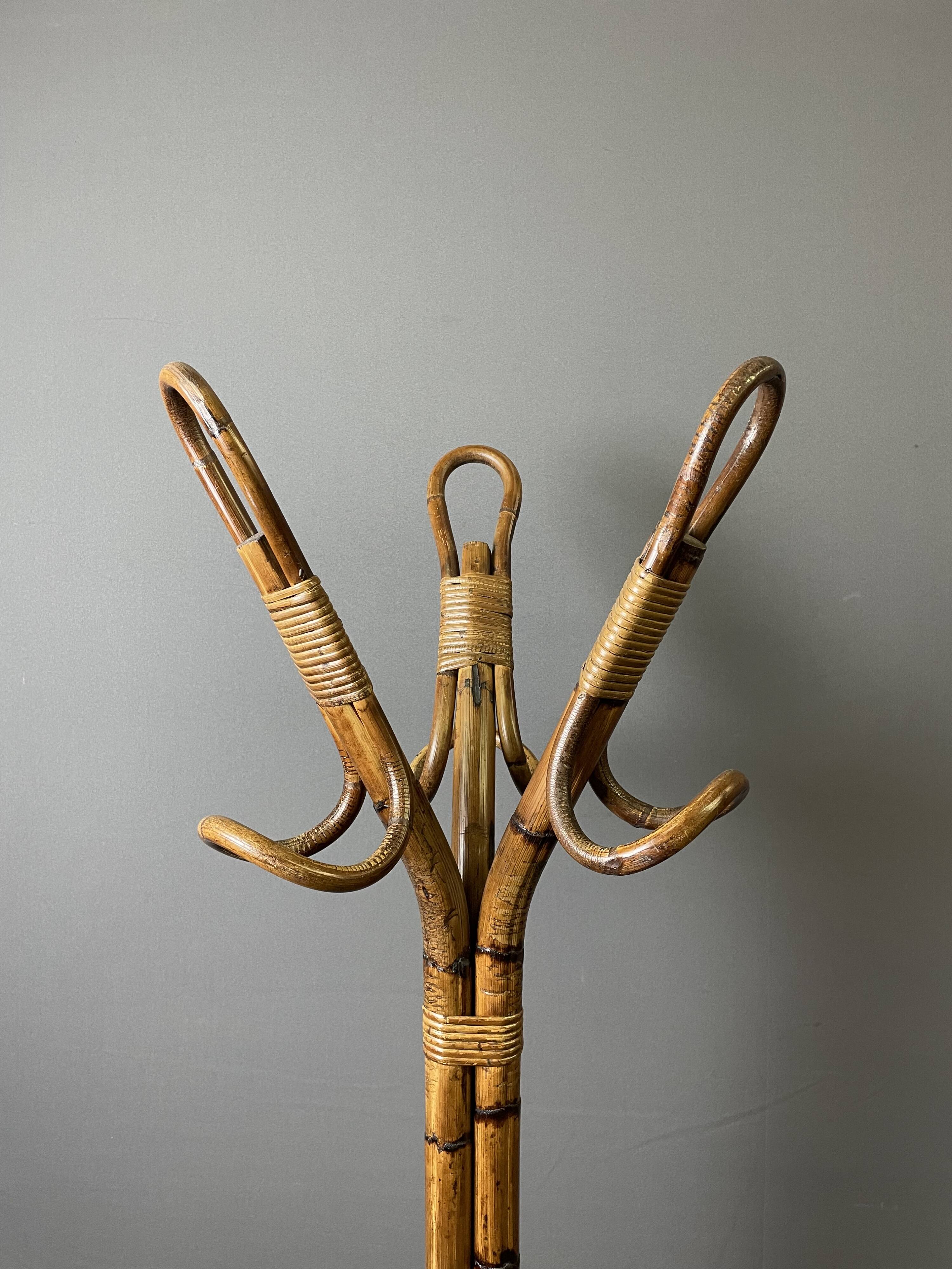 Bamboo coat rack