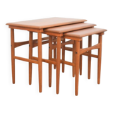 Mid-Century Danish Teak Nesting Tables, Set of 3
