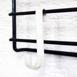 Wall coat rack with removable hooks