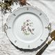 Vintage Limoges Berry porcelain cake dish with bird of paradise motif -