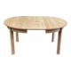 Table ronde extensible scandinave en bois clair décapé rallonge intégrée 19