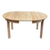 Table ronde extensible scandinave en bois clair décapé rallonge intégrée 19