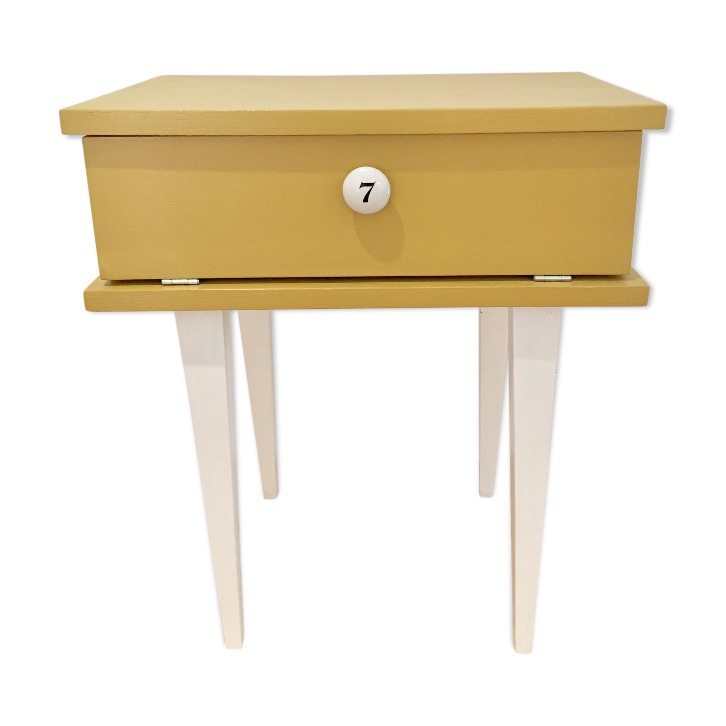 Chevet vintage moutarde