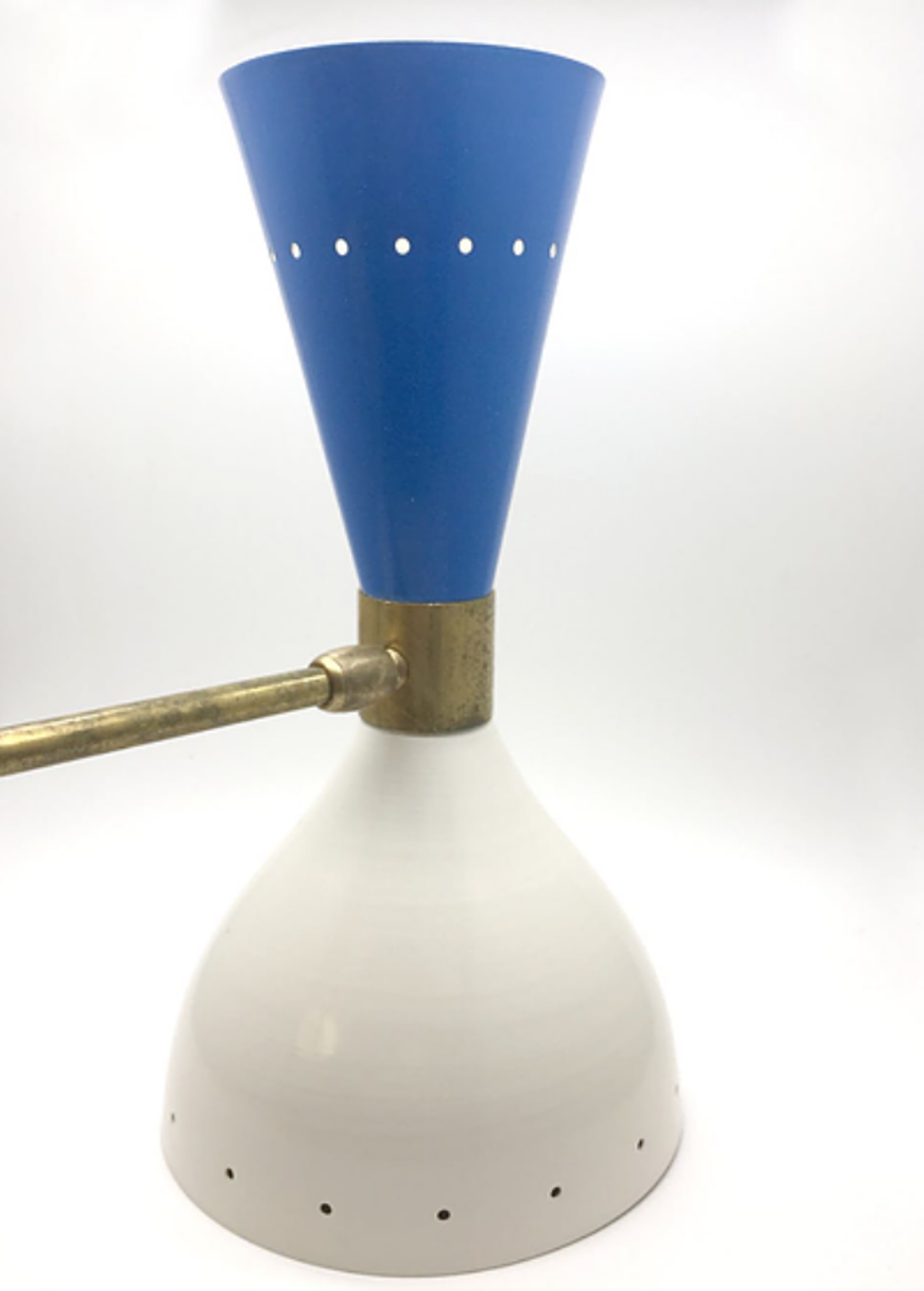 Pair Italian 50's bicolor design wall light