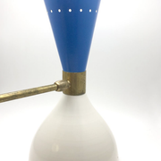 Pair Italian 50's bicolor design wall light