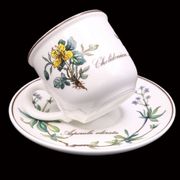 Set of 6 coffee cups and saucers Villeroy & Boch, vintage, Botanica