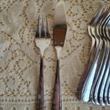 12 silver-plated fish cutlery sets by Argental