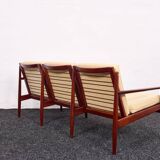 Arne Vodder, Canapé trois places vintage en teck, Glostrup années 1960, Danemark