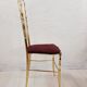 Pair of chiavarine chairs, brass