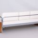 Bauhaus Tubular Sofa in Oak, Chrome-Plated Steel & High Quality Leather attributed to Hynek Gottwald, Czech, 1930s