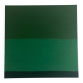Peinture sur châssis "timeless green" pièce unique signée Bodasca