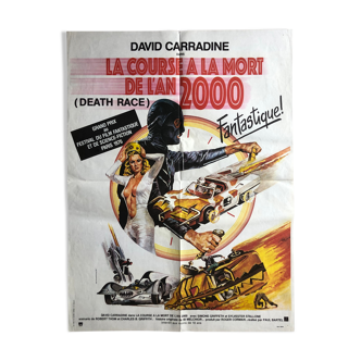 Original movie poster "The Death Race of the Year 2000" Stallone, Carradine