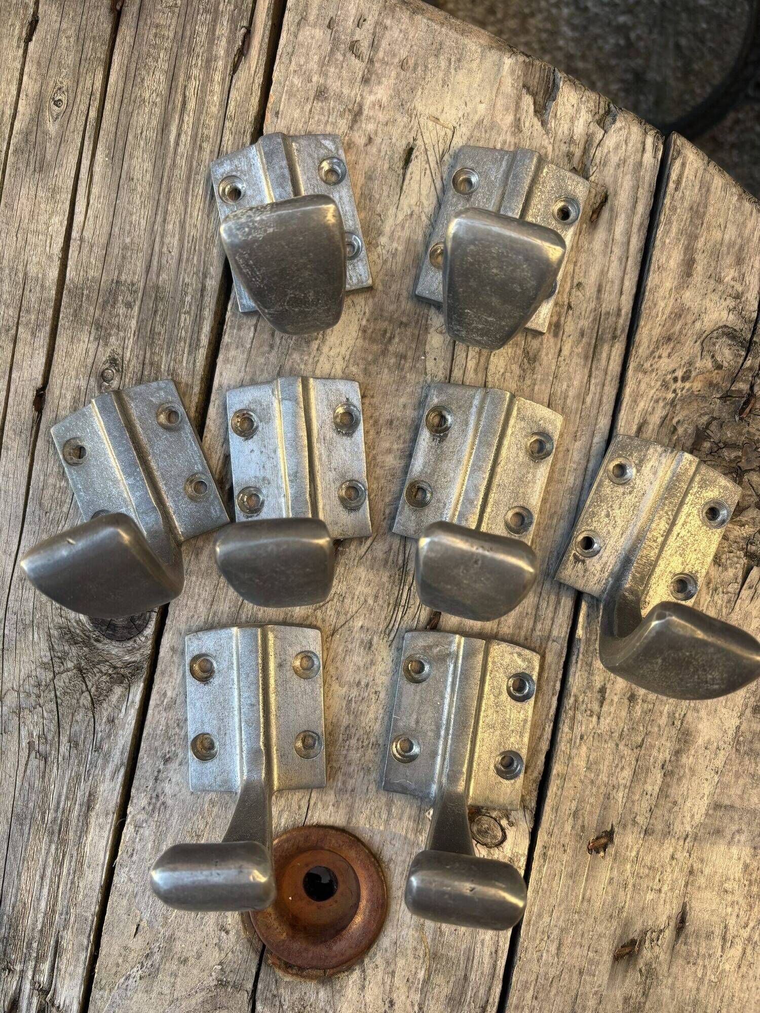 Pair of industrial coat hooks 1950