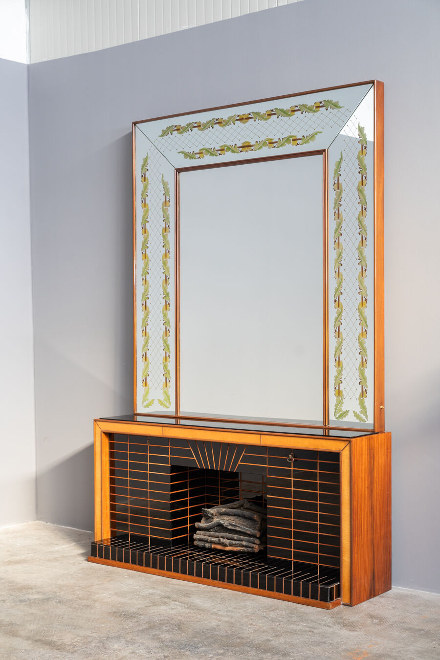 Sideboard with mirror by Luigi Brusotti, 1940