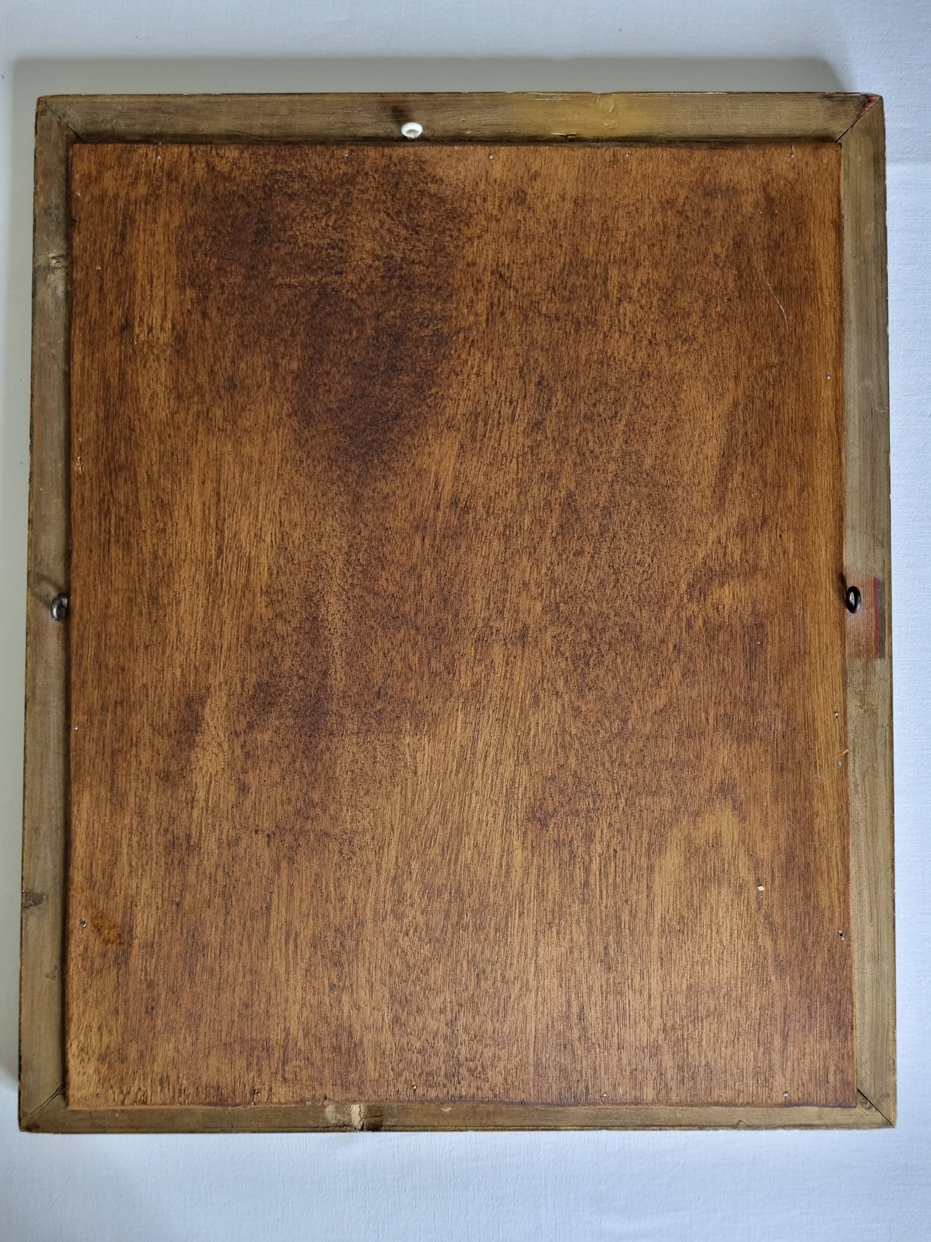 Patinated golden rectangular mirror, decorated with acanthus leaves, 49 cm