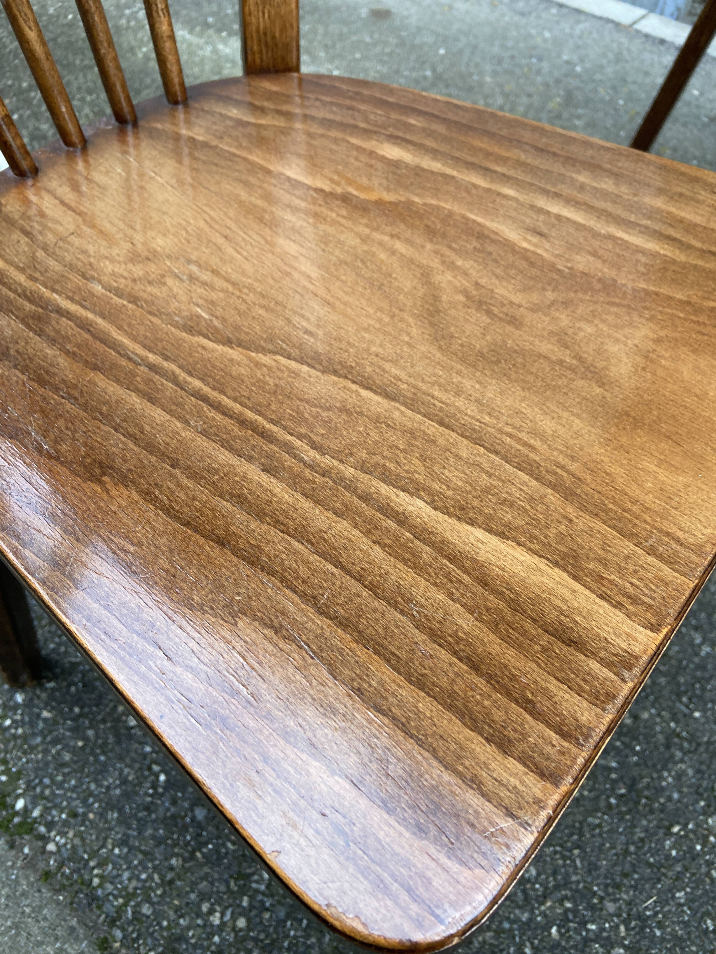 set of 4 Viennese chairs Curved wood Restaurant Paris bistro Fischel Baumann fanett Nr 12 years