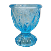 Coquetier verre bleu