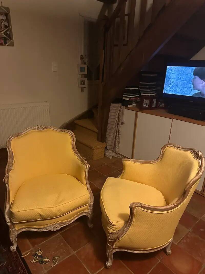 Yellow armchairs