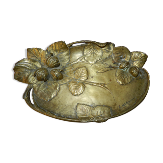 Coupe vide poche en bronze doré signé A Marionnet ( 1852 1910 ) , en parfait état