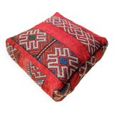 Decorative yoga meditation pouf in natural wool