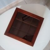 Glass box with solid teak lockers 70s/80s