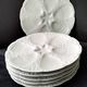 6 Porcelain oyster plates CNP Compagnie Nationale de Porcelaine