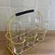 Scoubidou glass holder and its 6 glasses from 1960.