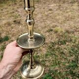 Oriental candlestick in gilded bronze