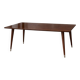 Extendable formica table from the 1960s with a Scandinavian rosewood effect.