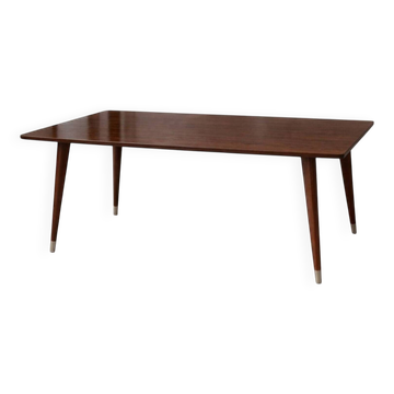 Table formica extensible année 60 effet palissandre scandinave