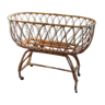 Vintage rattan cradle