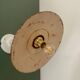 Vintage green enamelled sheet metal wall lamp shade - 1 -