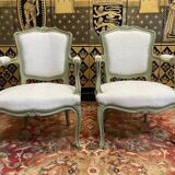 Paire de fauteuils Louis XV restaurés