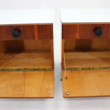 1950s Jindrich Halabala Mahogany Bedside tables ,Czechoslovakia