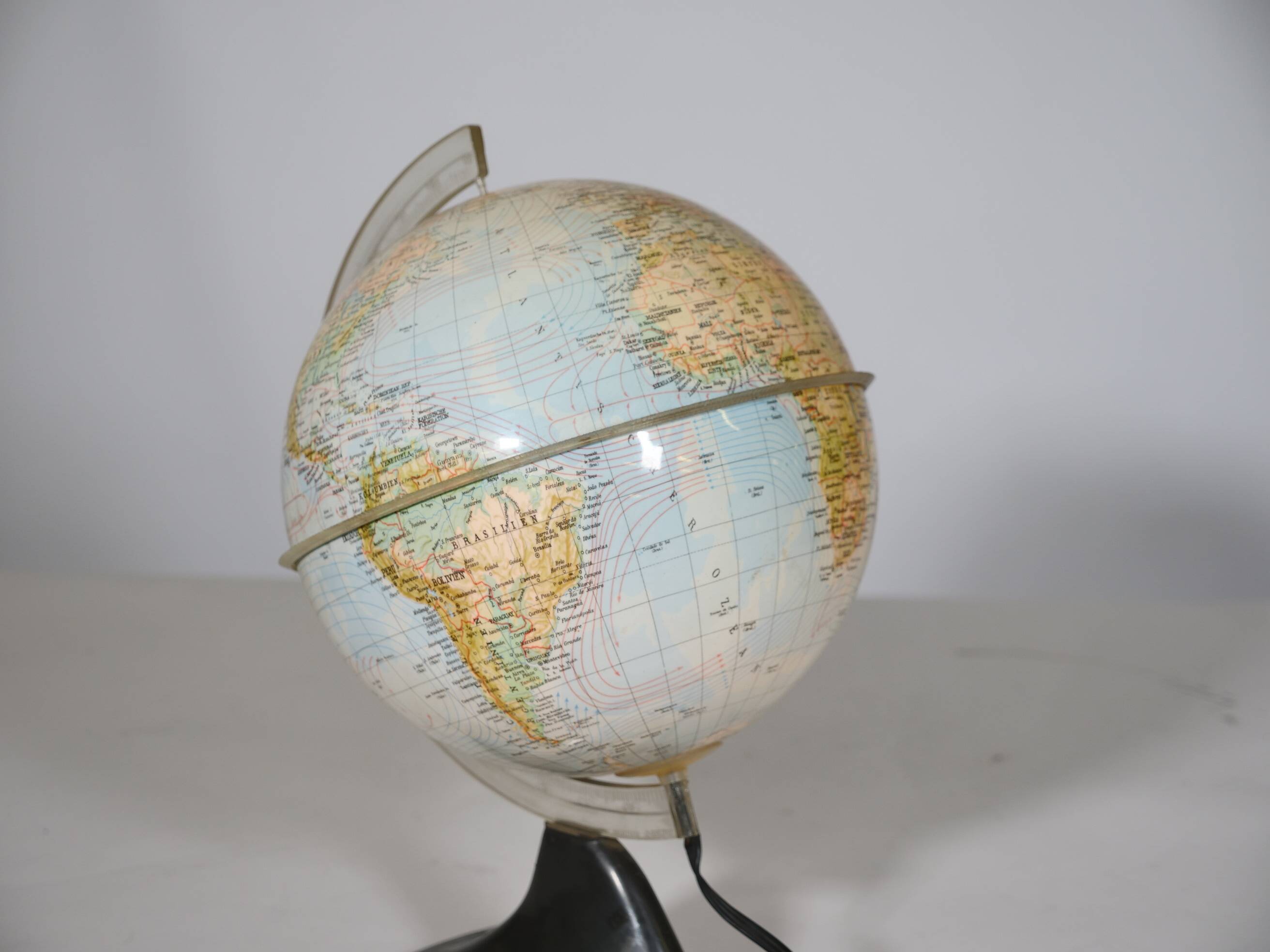 Space Age Illuminated Globe by Marco Polo for Südwest Verlag, 1970s