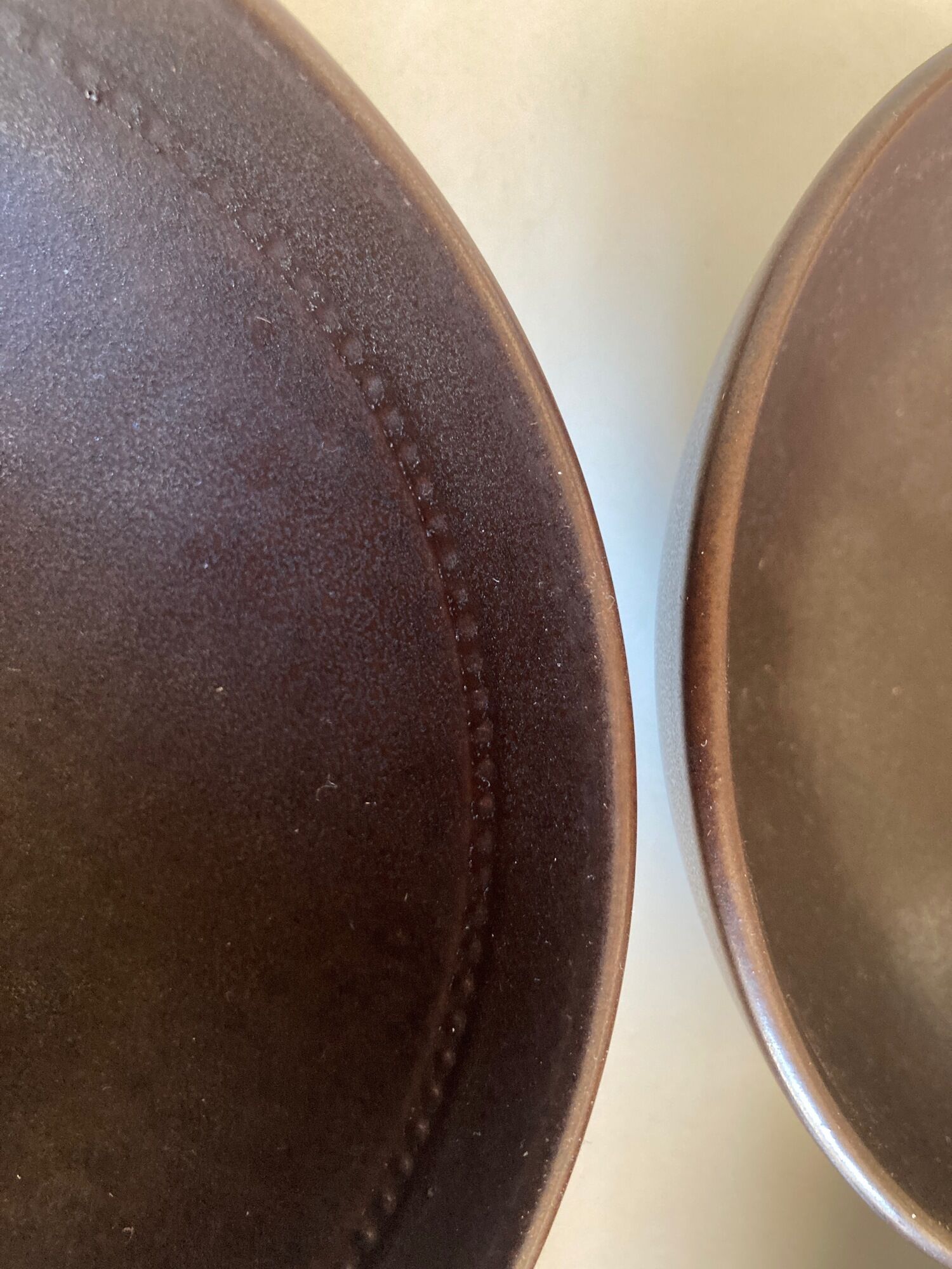 set of 4 plates cap in Scandinavian potter's sandstone Sweden 1960