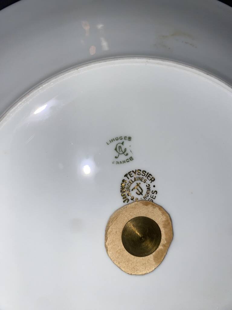 Silent Servant 3-Tiered Limoges Porcelain – Floral Decoration "Montjoie"