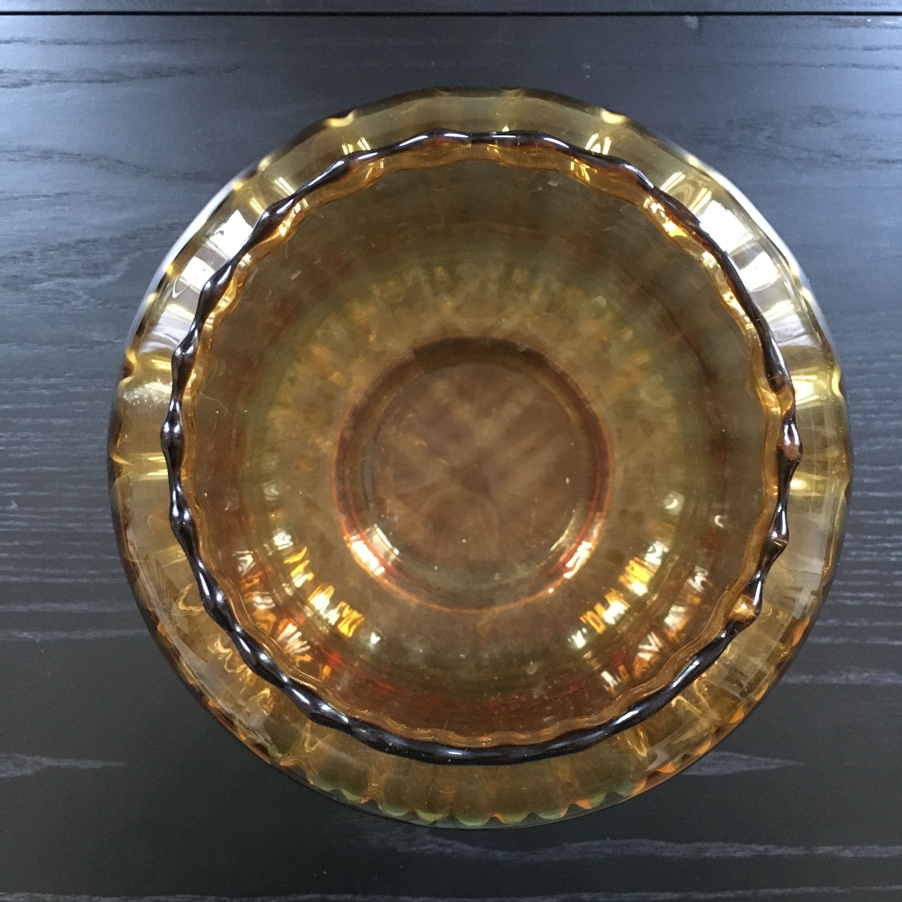 Scandinavian amber glass vase