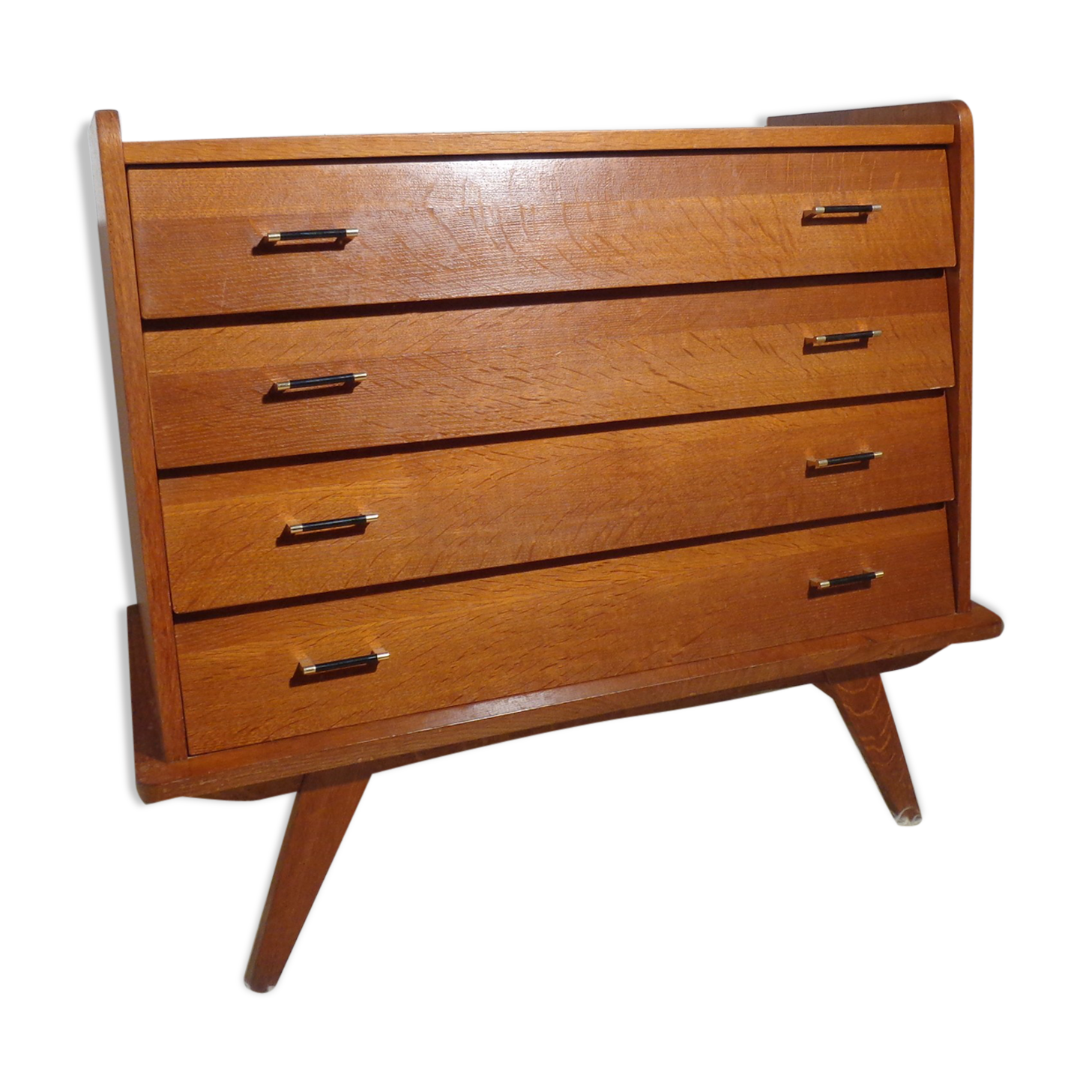 Commode vintage scandinave pieds compas année 50