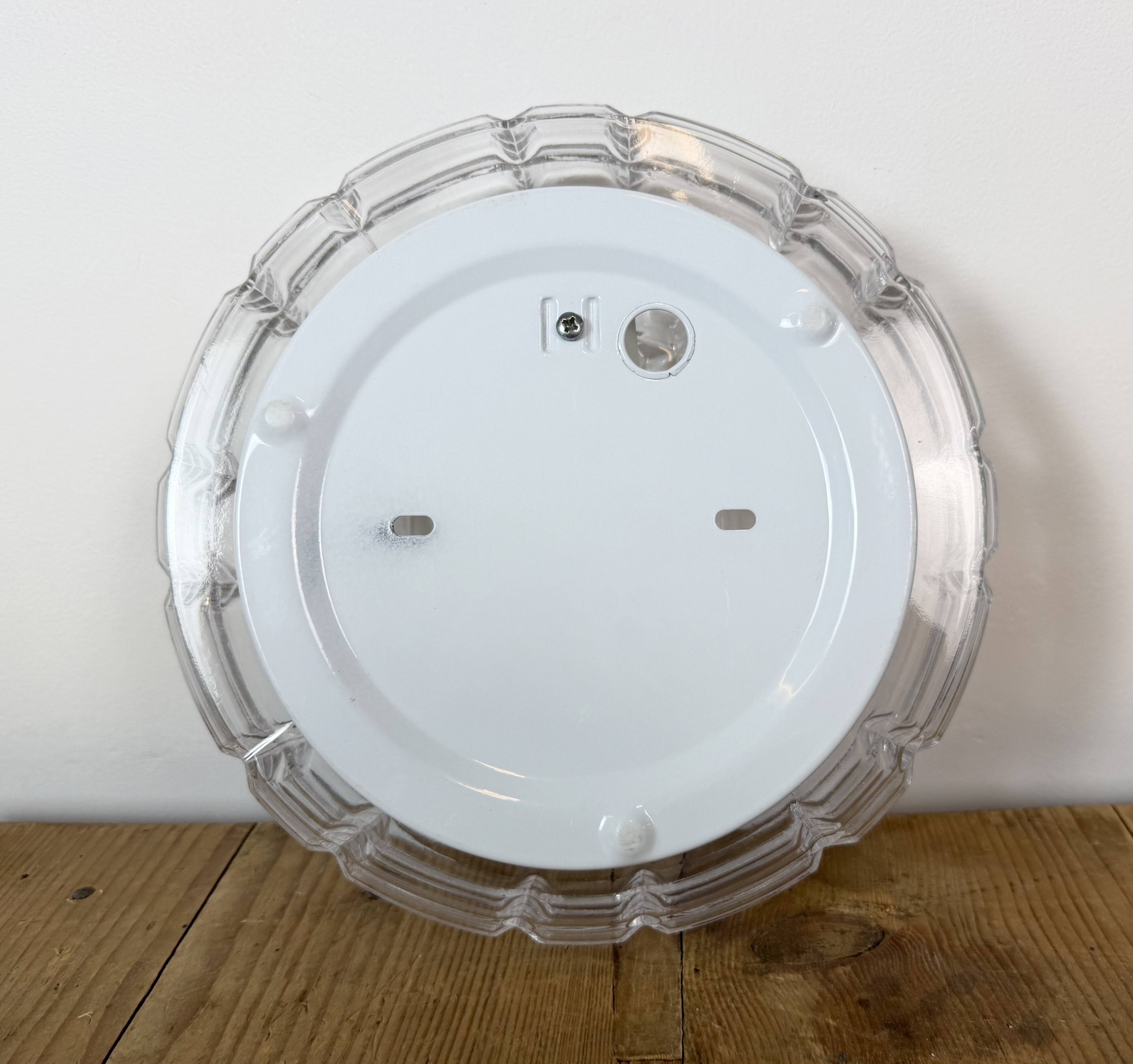 Vintage Glass Wall or Ceiling Light, 1970s
