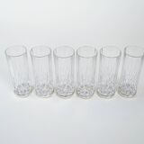 Set of crystal glasses, Italian design, 1960s, production: Italy