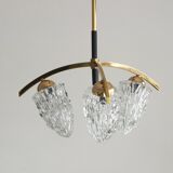 Suspension Spoutnik en laiton, années 1950